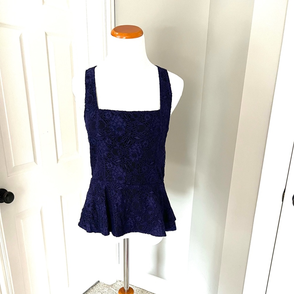 Pretty Lace Top With Peplum